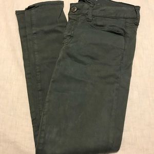 AEO Steel Gray Sateen Jeggings